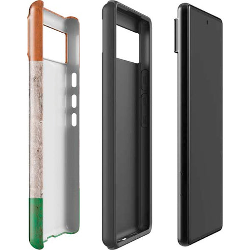 Ireland Flag Dark Wood Google Pixel 6 Case